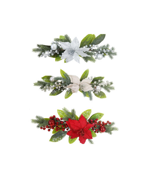 Poinsettia Berry Table Decoration Assorted