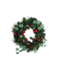 Pine Berry Bauble Wreath 45cm