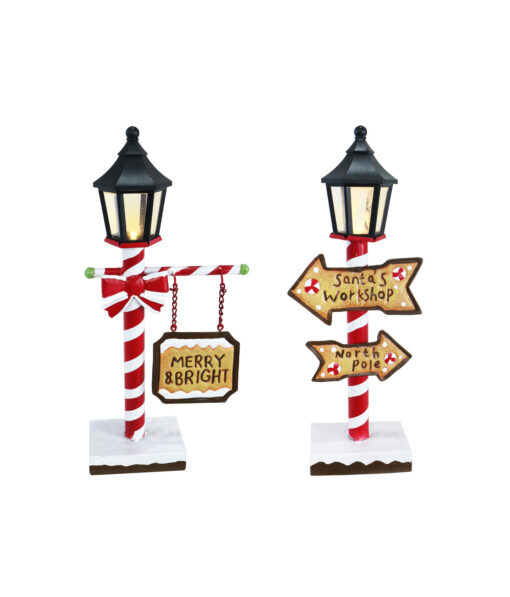 Led Metal Gingerbread Table Lamp Assorted 30cm