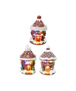 Led Gingerbread Icecream House Assorted