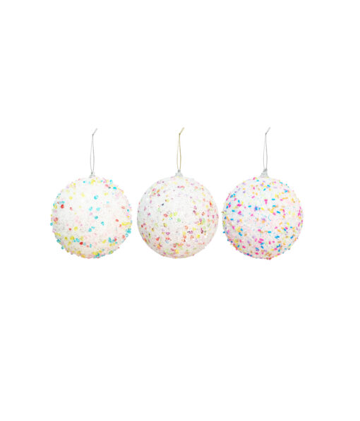 Confetti Sprinkles Bauble Assorted 10cm