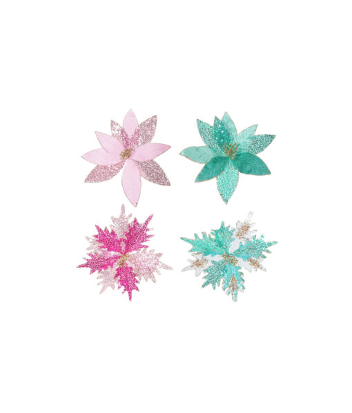 Mermaid Poinsettia Clip Assorted 33cm