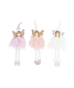 Sitting Fairy Feathery Skirt Assorted 58cm