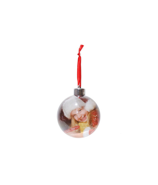 Clear Photo Bauble 8cm