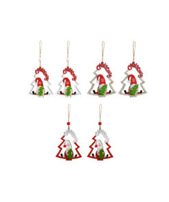 Hanging Christmas Tree Gnome Assorted 2pk