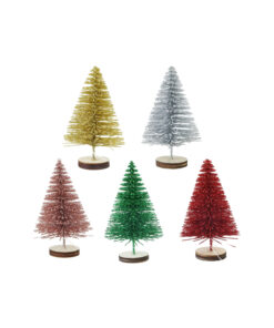 Mini Glitter Tree Assorted 8cm