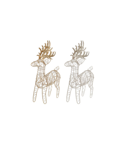 Matte Metal Reindeer Assorted 23cm