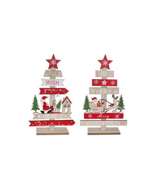 Santa Wishing Tree Scene Assorted