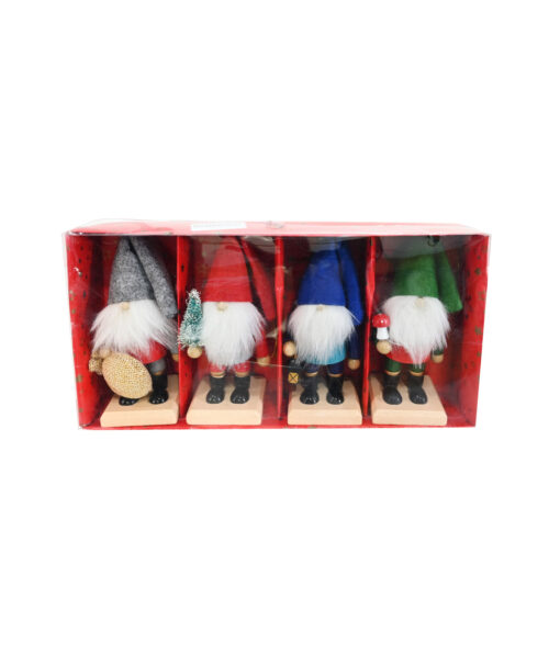 Nutcracker Gnome 4pk 11cm