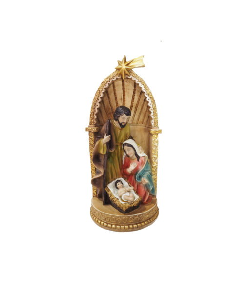 Resin Holy Family Dome Scene