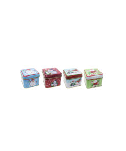 Mini Square Storage Tin Assorted