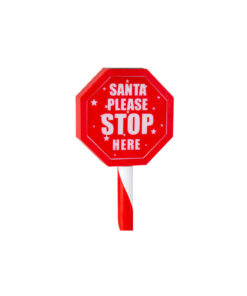 Solar Santa Stop Sign Stake 45cm