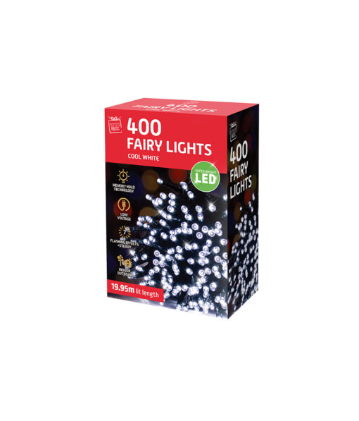 Cool White 400 Led Flashing Lights 19.95m