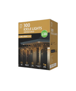 Vintage Gold 300 Led Icicles Flashing Lights