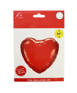 24'' Red Heart Foil Balloon 1pc