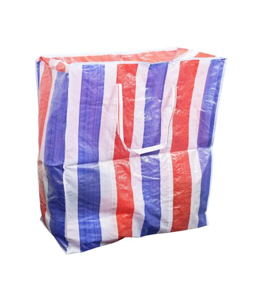 Striped Storage Bag with Zipper 80 x 70 x 32cm