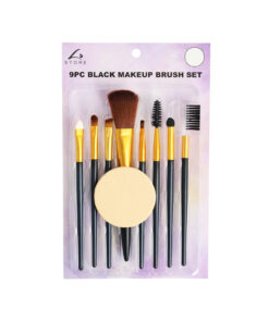 Black Makeup Brush Set 9pc