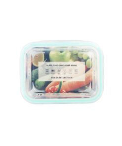 Glass Storage Container With Plastic Snap Lid 890ml 20.6x15.6x7.5cm