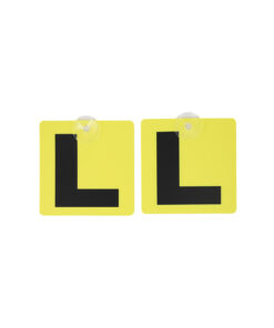 Yellow L Plate with Suction 2pc