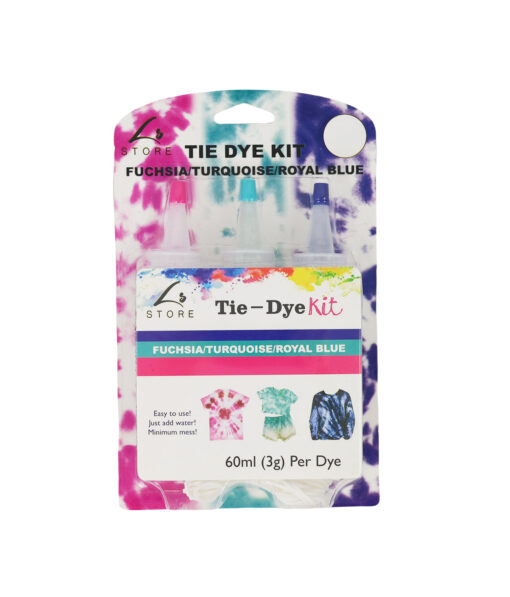 Fuchsia/Turquoise/Royal Blue Tie Dye Kit