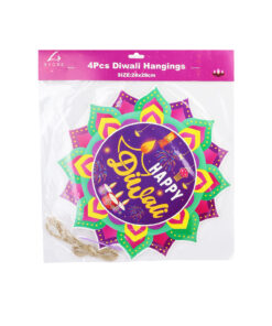 Diwali Swirl Hangings 4Pcs 28 x 28cm