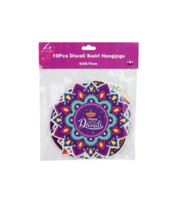 Diwali Swirl Hangings 10Pcs 70cm