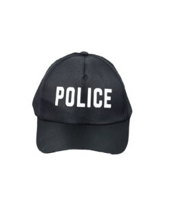 Black Adult Police Cap