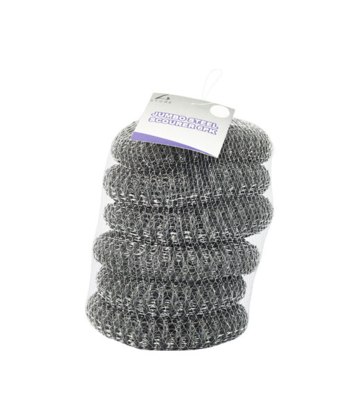 Jumbo Steel Scourer 6pk 12cm