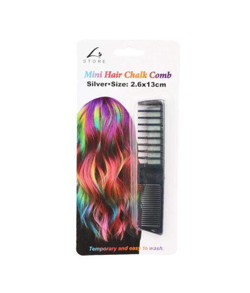 Silver Mini Hair Color Chalk Comb 2.6 x 13cm