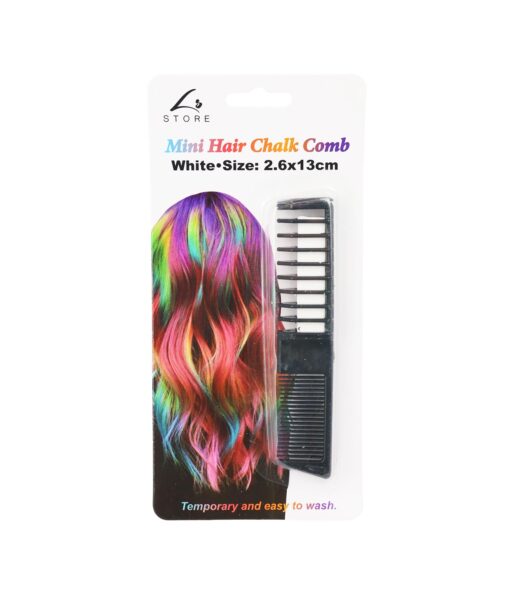 White Mini Hair Color Chalk Comb 2.6 x 13cm