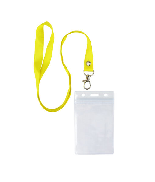 Yellow Neck Lanyard 6pc 6.5 x 9.5cm