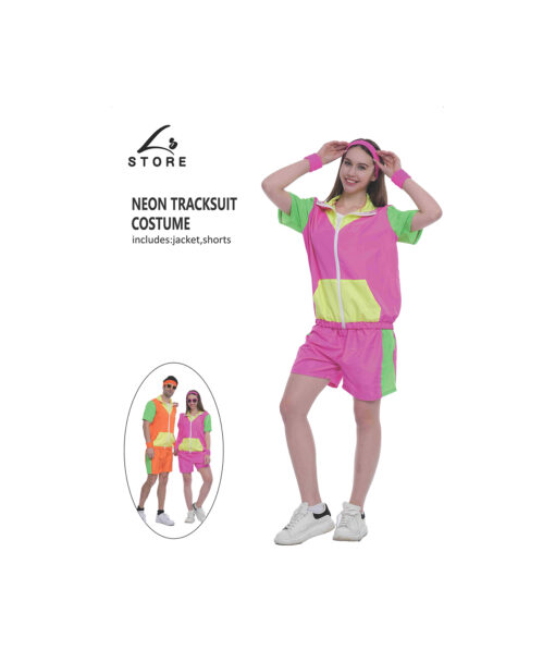 Neon Pink Tracksuit Costume