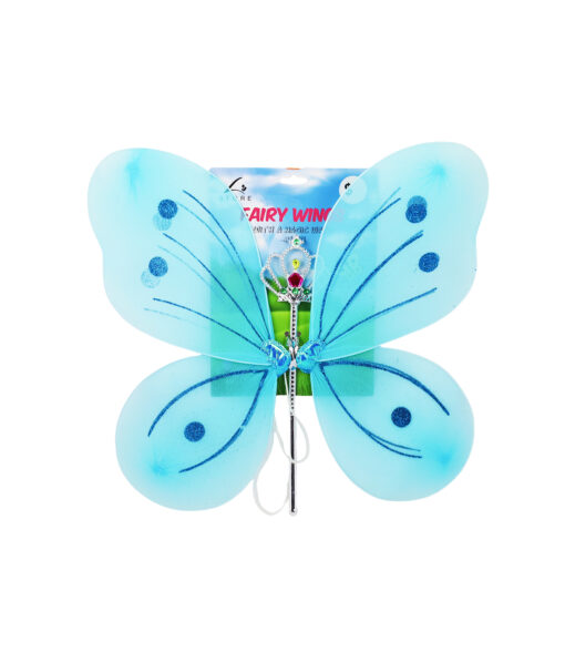 Blue Fairy Wings with Wand