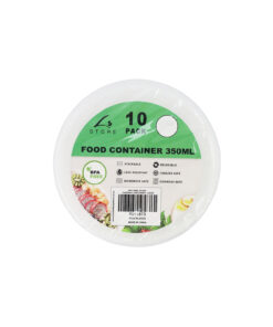 Clear PP Plastic Round Food Container 10pc 350ml