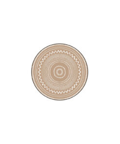 Light Brown Round Outdoor Reversible Mat 180cm