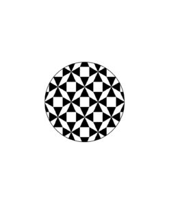 Black White Round Outdoor Reversible Mat 180cm