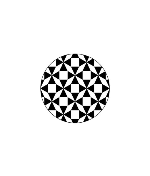 Black White Round Outdoor Reversible Mat 180cm