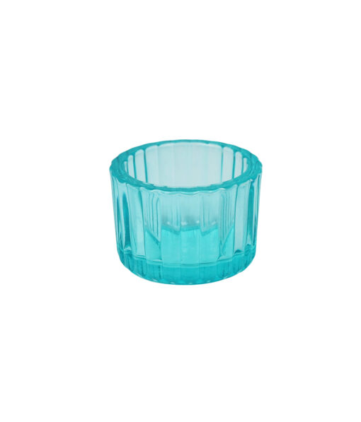 Blue Mini Colored Glass Candle Cup 5.5 x 3.7cm 1pc