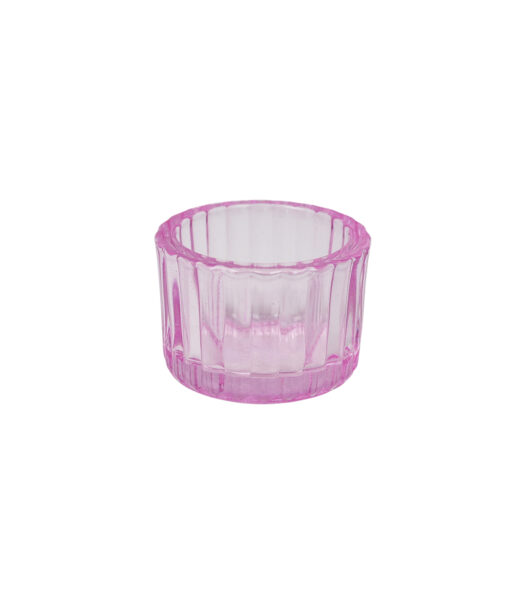 Pink Mini Colored Glass Candle Cup 5.5 x 3.7cm 1pc