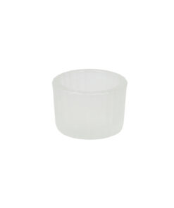 White Mini Colored Glass Candle Cup 5.5 x 3.7cm 1pc