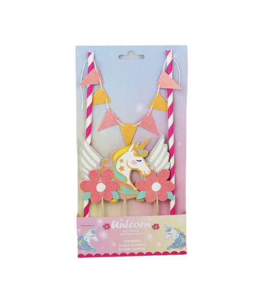 Unicorn Mini Bunting For Cake Decoration