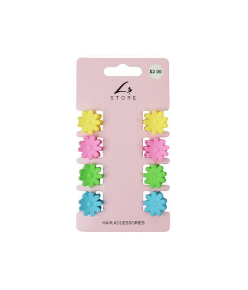 Flower Claw Clip Set  8pk