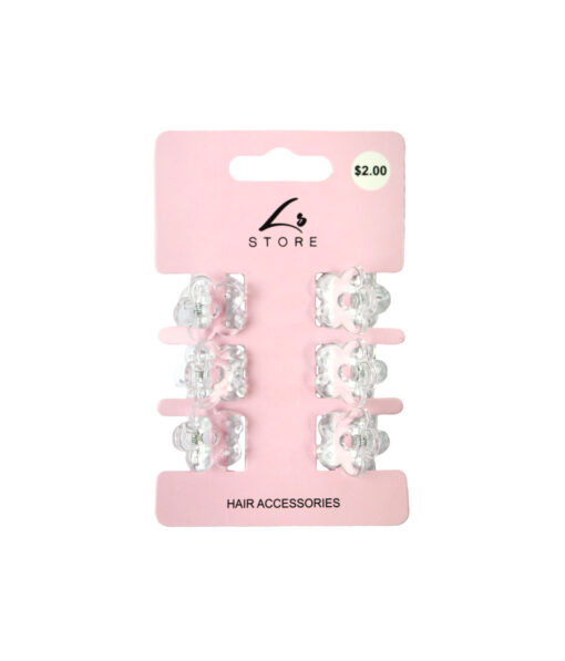 Clear Claw Clip Set 6pk