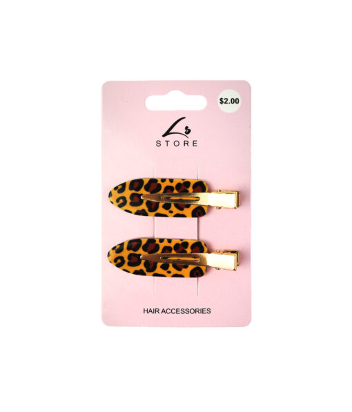 Animal Print Hinge Clip 2pk