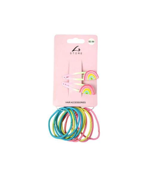 Rainbow Hair Accessories Set 16pk