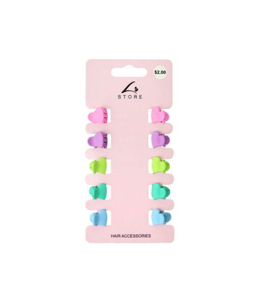 Heart Mini Claw Clip Set 10pk