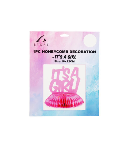 "IT'S A GIRL!" Honeycomb Decoration