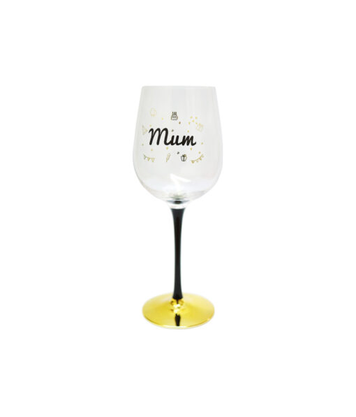 Mum Wine Glass