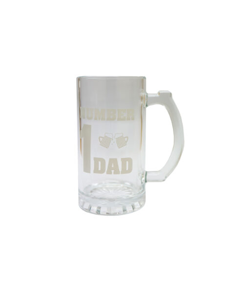 Number 1 Dad Beer Glass Mug