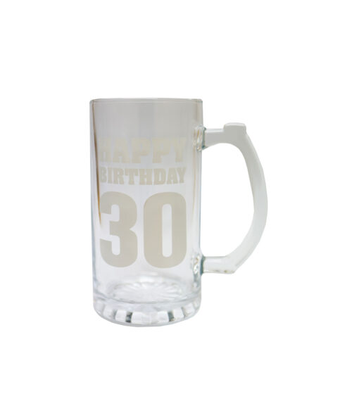 Happy Birthday 30 Beer Glass Mug